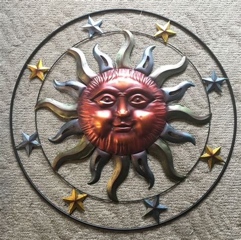 big metal sun on side of house|Amazon.com: Metal Sun Outdoor Wall Art.